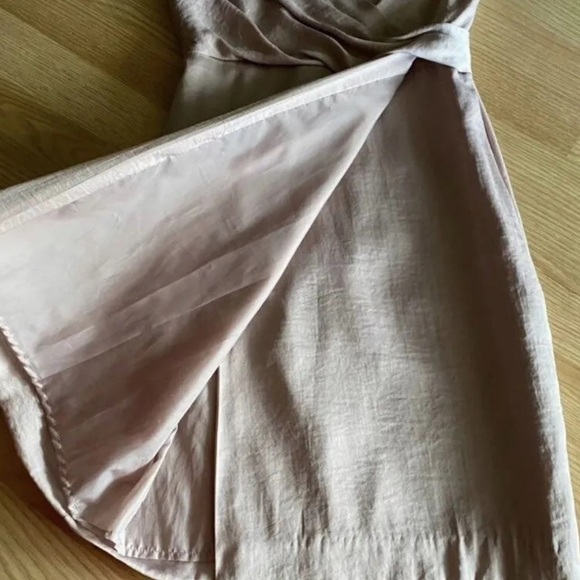 H&M Light Pink Sheath Scalloped Sleeve Dress Size 4 - Picture 7 of 8